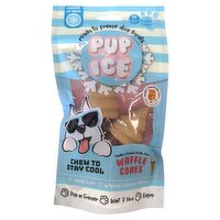 Pup Ice Vanilla & Peanut Butter Flavor Waffle Cones Ready to Freeze Dog Treats, 2 count, 3.8 oz