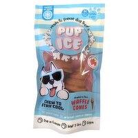 Pup Ice Strawberry Flavor Waffle Cones Ready to Freeze Dog Treats, 2 count, 3.8 oz