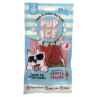 Pup Ice Watermelon Flavor Fruity Lollies Ready to Freeze Dog Treats, 3 count, 3.0 oz, 3 Ounce