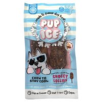 Pup Ice Choccy Lollies Peanut Butter & Chocolate Flavor Ready to Freeze Dog Treats, 2 count, 3 oz