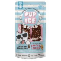 Pup Ice Choccy Lollies Peanut Butter & Chocolate Flavor Ready to Freeze Dog Treats, 2 count, 3 oz