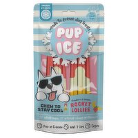 Pup Ice Rocket Lollies Yogurt, Strawberry & Banana Flavor Ready to Freeze Dog Treats, 2 count, 3 oz