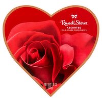 Russell Stover Photo Heart Assorted Milk & Dark Chocolates, 3 count, 1.5 oz