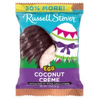 Russell Stover Coconut Crème Egg Covered in Dark Chocolate, 1.3 oz