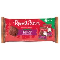 Russell Stover Ornaments Chocolate Truffle Covered in Milk Chocolate, 1.3 oz, 6 count