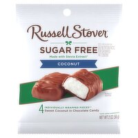 Russell Stover Sugar Free Sweet Coconut in Chocolate Candy, 4 count, 2 oz