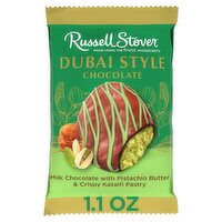 RUSSELL STOVER Dubai Style Pistachio & Kataifi in Milk Chocolate Candy Bar, 1.1 oz.