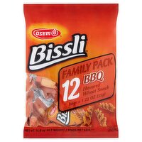 Osem Bissli BBQ Flavored Wheat Snack, Family Pack, 1.23 oz, 12 count