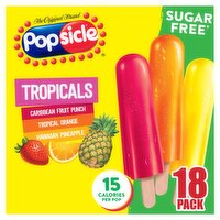 Popsicle Tropicals Ice Pops, 18 count, 29.7 fl oz