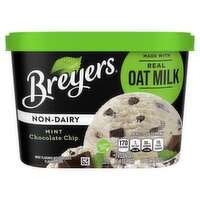 Breyers Non-Dairy Mint Chocolate Chip Frozen Oat Milk Dessert, 1.5 qt, 1.5 Quart