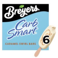 Breyers CarbSmart Caramel Swirl Bars Frozen Dairy Dessert, 6 count, 18 fl oz