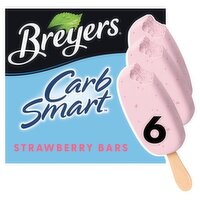 Breyers Carbsmart Strawberry Frozen Dairy Dessert Bars, 6 count, 18 fl oz, 18 Fluid ounce