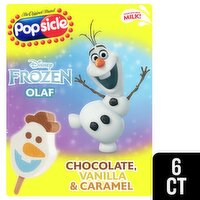 Popsicle Disney Frozen Olaf Frozen Dairy Dessert Bars, 6 count, 12.17 fl oz