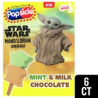 Popsicle Star Wars the Mandalorian Grogu Frozen Dairy Dessert Bars, 6 count, 12.17 fl oz