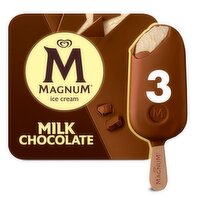 Magnum Milk Chocolate Ice Cream Bars, 8.12 fl oz, 3 count, 8.12 Ounce