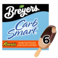 Breyers Carb Smart Reese's Peanut Butter Frozen Dairy Dessert Bars, 6 count, 18 fl oz, 18 Fluid ounce