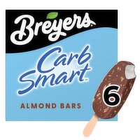 Breyers CarbSmart Almond Frozen Dairy Dessert Bars, 6 count, 18 fl oz, 6 Each