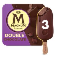 Magnum  Ice Cream Bars Double Chocolate 9.12 oz , 3 Count