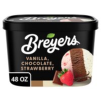 Breyers Vanilla, Chocolate, Strawberry Ice Cream, 1.5 quart