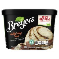 Breyers Vanilla Fudge Twirl Frozen Dairy Dessert, 1.5 quart