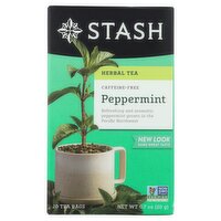 STASH Peppermint Caffeine-Free Herbal Tea Bags, 20 count, 0.7 oz, 20 Each