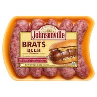 Johnsonville Brats Beer Bratwurst, 19 oz, 5 count, 19 Ounce