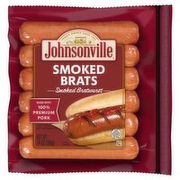 Johnsonville Smoked Bratwurst, 5 count, 14 oz, 14 Ounce