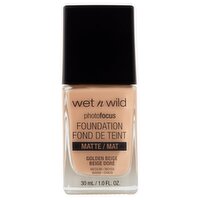 Wet n Wild Photofocus 368C Golden Beige Matte Foundation, 1.0 fl oz