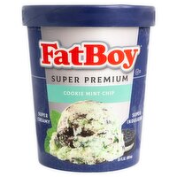 FatBoy Super Premium Cookie Mint Chip Ice Cream, 30 fl oz