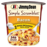 Jimmy Dean Simple Scrambles Real Eggs, Cheddar Cheese & Bacon, 5.35 oz