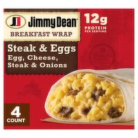 Jimmy Dean Steak & Eggs Breakfast Wrap, 4 count, 17 oz