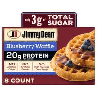 Jimmy Dean® Protein Blueberry Waffles Fully Cooked Frozen Breakfast 8 Count - 11.28 oz, 11.28 Ounce