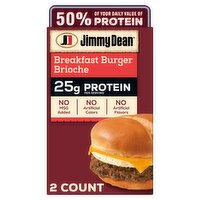 Jimmy Dean® Protein Breakfast Burger Brioche Fully Cooked Frozen Sandwiches - 2 Count, 12.3 Ounce