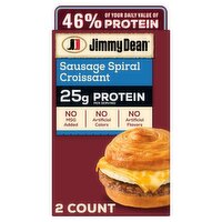 Jimmy Dean® Protein Breakfast Sausage Croissant Fully Cooked Frozen Sandwiches - 2 Count