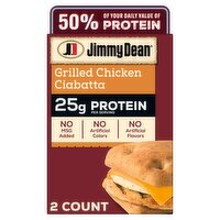 Jimmy Dean® Protein Breakfast Chicken Ciabatta Fully Cooked Frozen Sandwiches - 2 Count