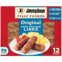 Jimmy Dean Fully Cooked Original Pork Breakfast Sausage Links, 12 count, 9.6 oz