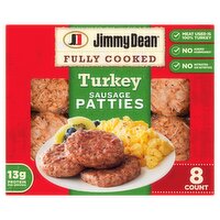 Jimmy Dean Fully Cooked Turkey Sausage Patties, 8 count, 9.6 oz