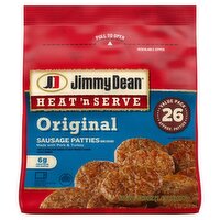 Jimmy Dean Heat n' Serve Original Sausage Patties Value Pack, 26 count, 23.9 oz