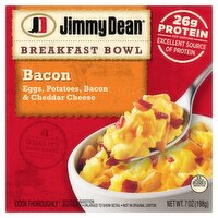 Jimmy Dean Eggs, Potatoes, & Bacon & Cheddar Cheese Breakfast Bowl, 7 oz