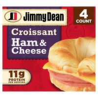 Jimmy Dean Croissant Ham & Cheese Sandwiches, 4 count, 13.6 oz