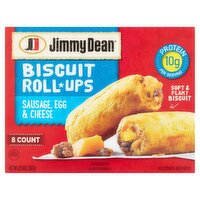 Jimmy Dean Biscuit Roll-Ups, Sausage, Frozen Breakfast, 8 Count