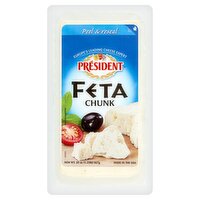 Président Chunk Feta Cheese, 20 oz, 20 Ounce