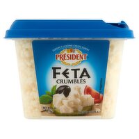 Président Feta Cheese Crumbles, 6 oz, 6 Ounce