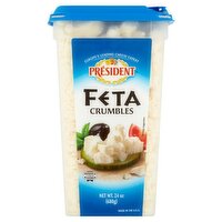 Président Feta Cheese Crumbles, 24 oz