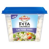 Président Lactose Free Feta Crumbles, 6 oz