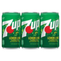 7UP Lemon Lime Flavored Soda, 6 count, 7.5 fl oz