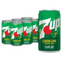 7UP Lemon Lime Flavored Soda, 6 count, 7.5 fl oz, 45 Fluid ounce