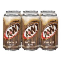 A&W Root Beer, 12 oz, 6 count