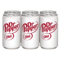 Dr Pepper Diet Mini Soda, 7.5 fl oz, 6 count