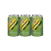 Schweppes Ginger Ale - 6 Pack Cans, 72 fl oz